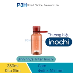 Bình nước thể thao nhựa Tritan Inochi Kita Slim 350ml, 500ml, 700ml nắp vặn kín nước quai xách tiện lợi P3H Store