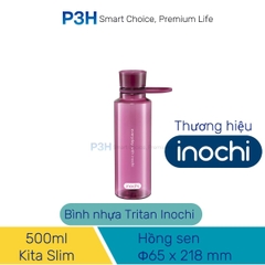 Bình nước thể thao nhựa Tritan Inochi Kita Slim 350ml, 500ml, 700ml nắp vặn kín nước quai xách tiện lợi P3H Store