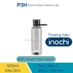 Bình nước thể thao nhựa Tritan Inochi Kita Slim 350ml, 500ml, 700ml nắp vặn kín nước quai xách tiện lợi P3H Store