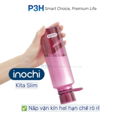 Bình nước thể thao nhựa Tritan Inochi Kita Slim 350ml, 500ml, 700ml nắp vặn kín nước quai xách tiện lợi P3H Store