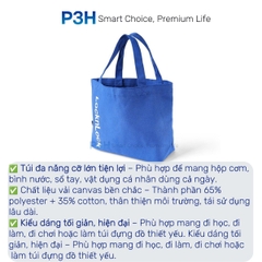 Túi Vải Đa Năng LocknLock Daily Multi-Purpose Bag HWB825 Túi Canvas Đựng Hộp Cơm Bình Nước Mang Đi Làm P3H