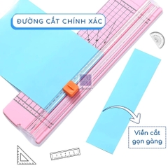 Bàn cắt giấy nhựa mini A4 dao trượt