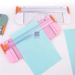Bàn cắt giấy nhựa mini A4 dao trượt - Có Thước