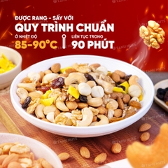 Hạt dinh dưỡng mix 7 loại TANU NUTS hũ 500g, hạt ngũ cốc bà bầu gồm macca, óc chó, hạnh nhân, điều, nho, xoài, việt quất