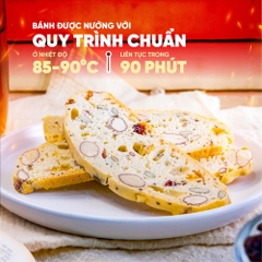 Bánh biscotti TANU NUTS 250g, biscotti ăn kiêng mix hạt dinh dưỡng tốt cho gym, yoga.