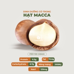 Hạt macca nứt vỏ TANU NUTS, hạt mắc ca Tây Nguyên đã rang sấy tốt cho bà bầu