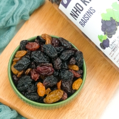 Nho khô Raisins 3 màu TANU NUTS, nho khô không đường Chile sấy chua ngọt