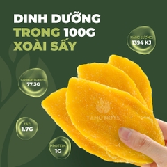 Xoài sấy dẻo không đường TANU NUTS túi 400g, trái cây sấy tốt cho người ăn kiêng, bà bầu.