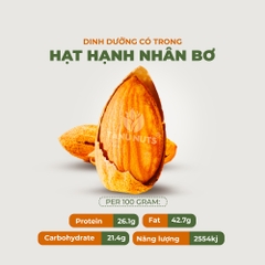 Hạnh nhân rang bơ TANU NUTS, hạt hạnh nhân Mỹ vỏ mỏng, hạnh nhân mật ong