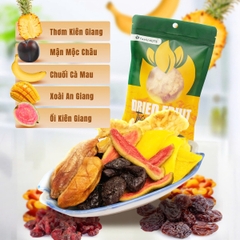 Trái cây sấy dẻo TANU NUTS 400g mix 5 loại hoa quả sấy dẻo tốt cho bà bầu, ăn kiêng giảm cân.