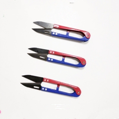 Combo dây 12 cái kéo bấm tay cầm xanh đỏ, siêu sắc bén
