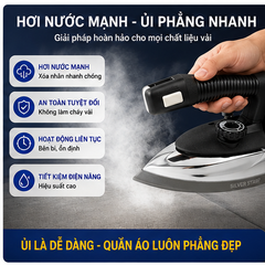 Bàn Là Hơi Nước Công Nghiệp Bình Nước Treo Silver Star ES-94A (Tặng kèm tất là)