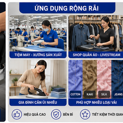 Bàn Là Hơi Nước Công Nghiệp Bình Nước Treo Silver Star ES-94A (Tặng kèm tất là)