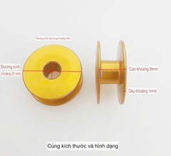 Suốt 1 kim VÁT CẠNH MÀU VÀNG Ổ NHỎ, ĐƯỜNG KÍNH 2.1CM dùng cho máy may công nghiệp