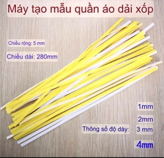 Xốp dán gá dưỡng lập trình, dán cữ trần đè dài 28cm, rộng 0.5cm, dày 1ly, 2ly, 3 ly, 4ly dùng trong ngành may(GIÁ 1 HỘP)