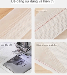 Dây lưới, dây viền (COMBO 1 CUỘN 43 Mét) rộng 3.5cm hỗ trợ may cuốn lai, cuốn tà áo, cuốn may lai siêu đẹp trong may măc