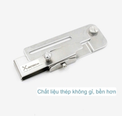 Cữ tra dây khoá kéo ĐA NĂNG KIỂU MỚI, chạy dây khoá máy may dùng cho máy may 1 kim công nghiệp (Tặng kèm 02 ốc bắt cữ)