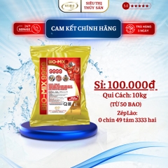 BIOMIX 9999  BAO 10KG - KHOÁNG TẠT CHO TÔM, TĂNG KIỀM, CỨNG VỎ NHANH, KHẮC PHỤC HIỆN TƯỢNG TÔM MỀM VỎ, KHÓ LỘT