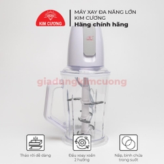 Máy Xay Thịt Đa Năng 2 Lít 6 Lưỡi Thép Không Gỉ - Thương Hiệu Kim Cương [Bảo Hành]