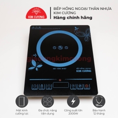 Bếp Hồng Ngoại Kim Cương Thân Nhựa [Bảo Hành Chính Hãng 12 Tháng]