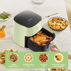 Nồi chiên không dầu mặt kính cao cấp Comfee 7.5 Lít CAD-75PG00A0( Thương hiệu Đức)