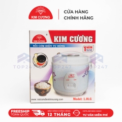 Nồi Cơm Điện Kim Cương - Nắp Gài Chống Dính 1.0 Lít [Chính Hãng]