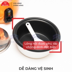 Nồi Cơm Điện Kim Cương - Nắp Rời Chống Dính 0.8 Lít [Chính Hãng]