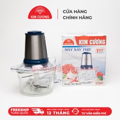 Máy Xay Thịt Đa Năng 2 Lít Kim Cương - 4 Lưỡi Dao Thép Không Gỉ [Bảo Hành 1 Đổi 1]