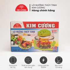Lò Nướng Thủy Tinh 12 Lít Kim Cương - Lò Nướng Đa Năng [Bảo Hành 1 Đổi 1]