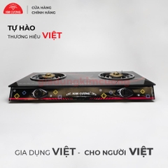 Bếp Gas Đôi Dương Kính Cường Lực Kinh Cương [Bảo Hành Chính Hãng 12 Tháng]