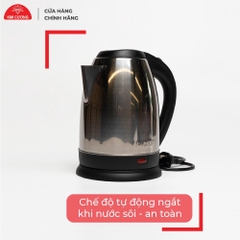 Ấm Đun Nước Siêu Tốc Inox 2 Lít Kim Cương [Bảo Hành Chính Hãng 12 Tháng]
