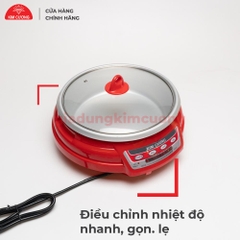 Nồi Lẩu Điện Đa Năng Kim Cương - Dung Tích 3.5 Lít [Bảo Hành Chính Hãng 1 Đổi 1]