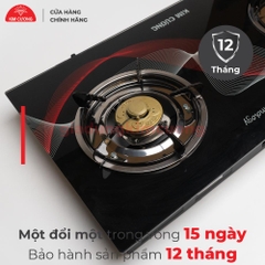 Bếp Gas Đôi Dương Kính Cường Lực Kinh Cương [Bảo Hành Chính Hãng 12 Tháng]