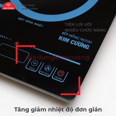 Bếp Hồng Ngoại Kim Cương Thân Nhựa [Bảo Hành Chính Hãng 12 Tháng]