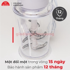 Máy Xay Thịt Đa Năng 2 Lít 6 Lưỡi Thép Không Gỉ - Thương Hiệu Kim Cương [Bảo Hành]