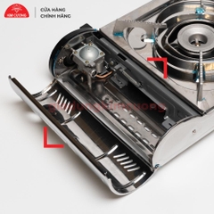 Bếp Gas Mini Inox Kim Cương - Bếp Ga Du Lịch Chống Nổ [Bảo Hành 12 Tháng]