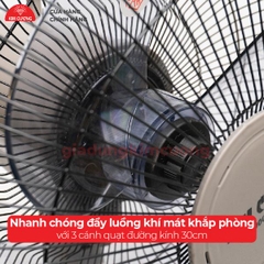 Quạt Bàn B3 Kim Cương - Quạt Bàn Mini Thân Nhựa [Bảo Hành Chính Hãng 12 Tháng]