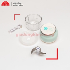 Máy Xay Mini Cầm Tay Kim Cương - Máy Xay Tỏi Ớt Đa Năng Sạc Điện [Bảo Hành 1 Đổi 1]