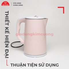 Ấm Đun Siêu Tốc 2.2 Lít Kim Cương - Nhựa Inox 2 Lớp [Bảo Hành Chính Hãng 12 Tháng]