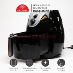 Nồi Chiên Không Dầu Kim Cương - Dung Tích 5.5 Lít [ Bảo Hành Chính Hãng 1 Đổi 1]