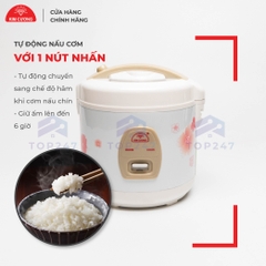 Nồi Cơm Điện Kim Cương - Nắp Gài Chống Dính 1.0 Lít [Chính Hãng]