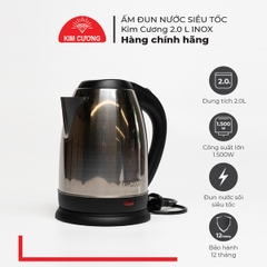 Ấm Đun Siêu Tốc Inox 2.2 Lít Kim Cương [Bảo Hành Chính Hãng 12 Tháng]