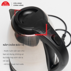 Ấm Đun Siêu Tốc Inox 2.2 Lít Kim Cương [Bảo Hành Chính Hãng 12 Tháng]