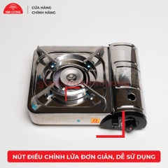 Bếp Gas Mini Inox Kim Cương - Bếp Ga Du Lịch Chống Nổ [Bảo Hành 12 Tháng]