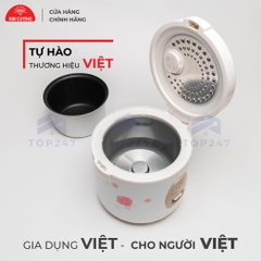 Nồi Cơm Điện Kim Cương - Nắp Gài Chống Dính 1.0 Lít [Chính Hãng]