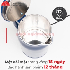 Ấm Đun Siêu Tốc 2 Lớp 1.8 Lít Kim Cương [Bảo Hành Chính Hãng 12 Tháng]