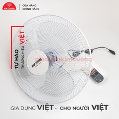 Quạt Treo Tường Remote Kim Cương - Điều Khiển Từ Xa [Bảo Hành Chính Hãng 12 Tháng]