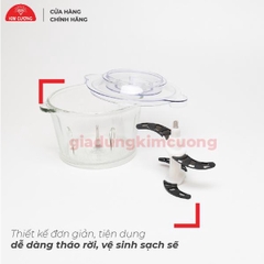 Máy Xay Thịt Đa Năng 2 Lít Kim Cương - 4 Lưỡi Dao Thép Không Gỉ [Bảo Hành 1 Đổi 1]