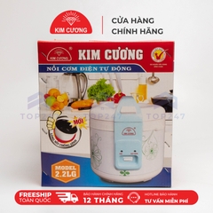 Nồi Cơm Điện Kim Cương - Nắp Gài Chống Dính 2.2 Đến 2.8 Lít [Chính Hãng]