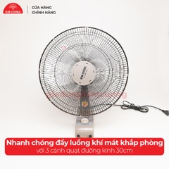 Quạt Treo Tuong Giá Rẻ Kim Cương - Quạt Treo Tương Cơ 1 Dây - Thân Nhựa